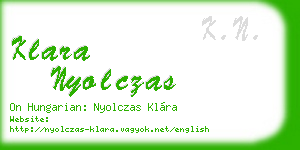 klara nyolczas business card